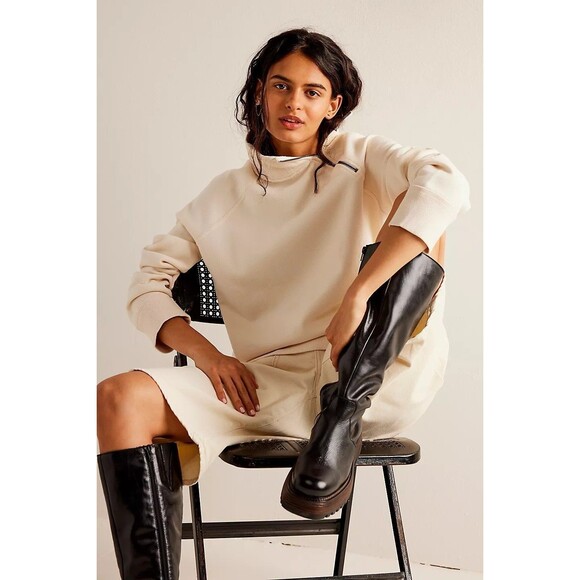 Free People Tops - Free People We The Free Just A Game Half-Zip Sweatshirt Top Slouchy S NEW 281786